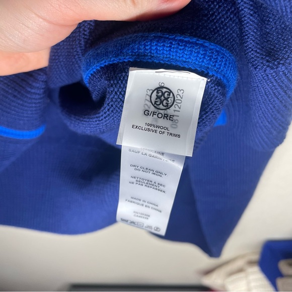 NWT G/Fore | MERINO WOOL CONTRAST STRIPE TURTLENECK SWEATER space - Picture 11 of 13